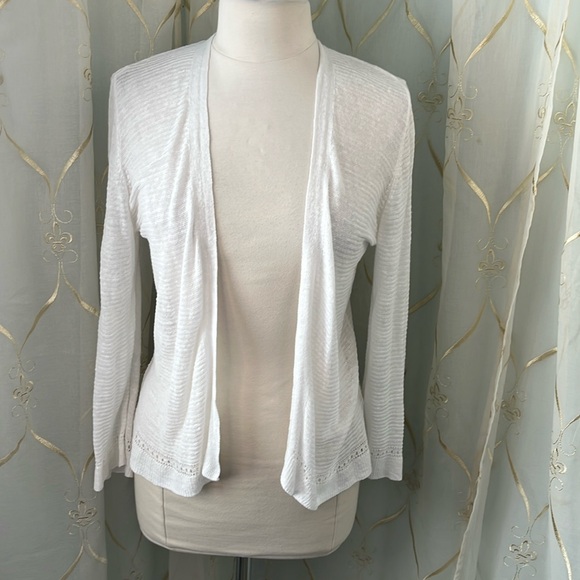Cynthia Rowley Linen Cardigan - Picture 1 of 5